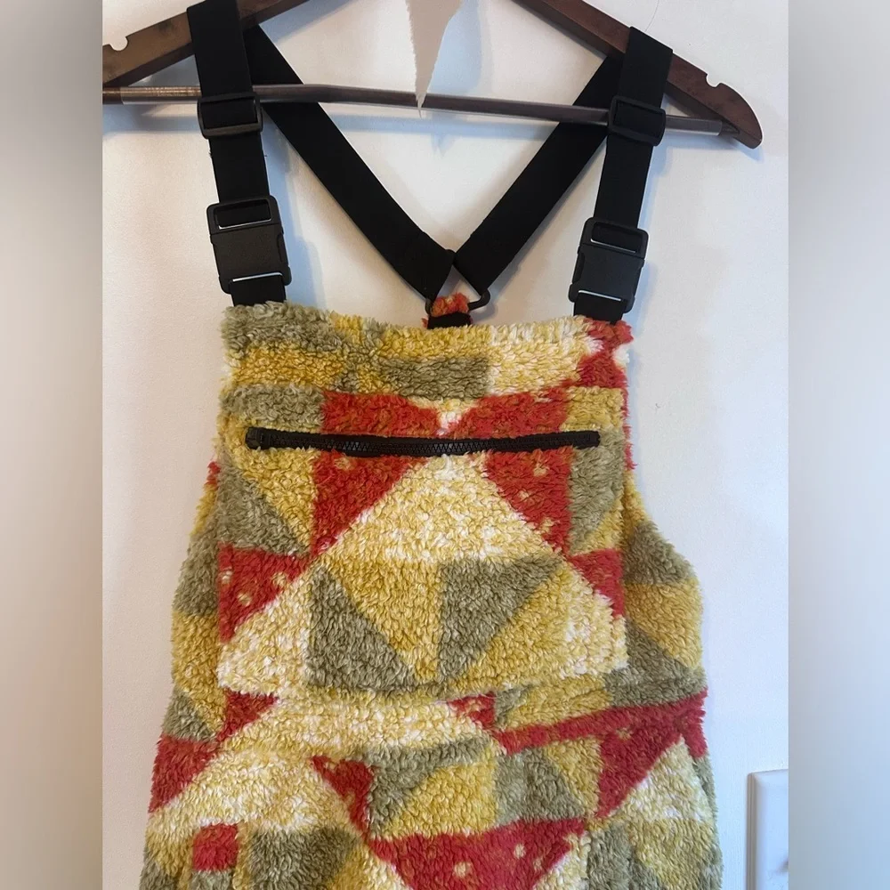 STOIC Colorful Geometric Fleece Overalls-NWT - Picture 3 of 13